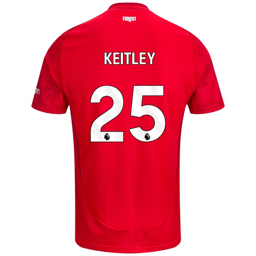 Hombre Camiseta Alice Keitley #25 Rojo Blanco 1ª Equipación 2024/25 La Camisa México