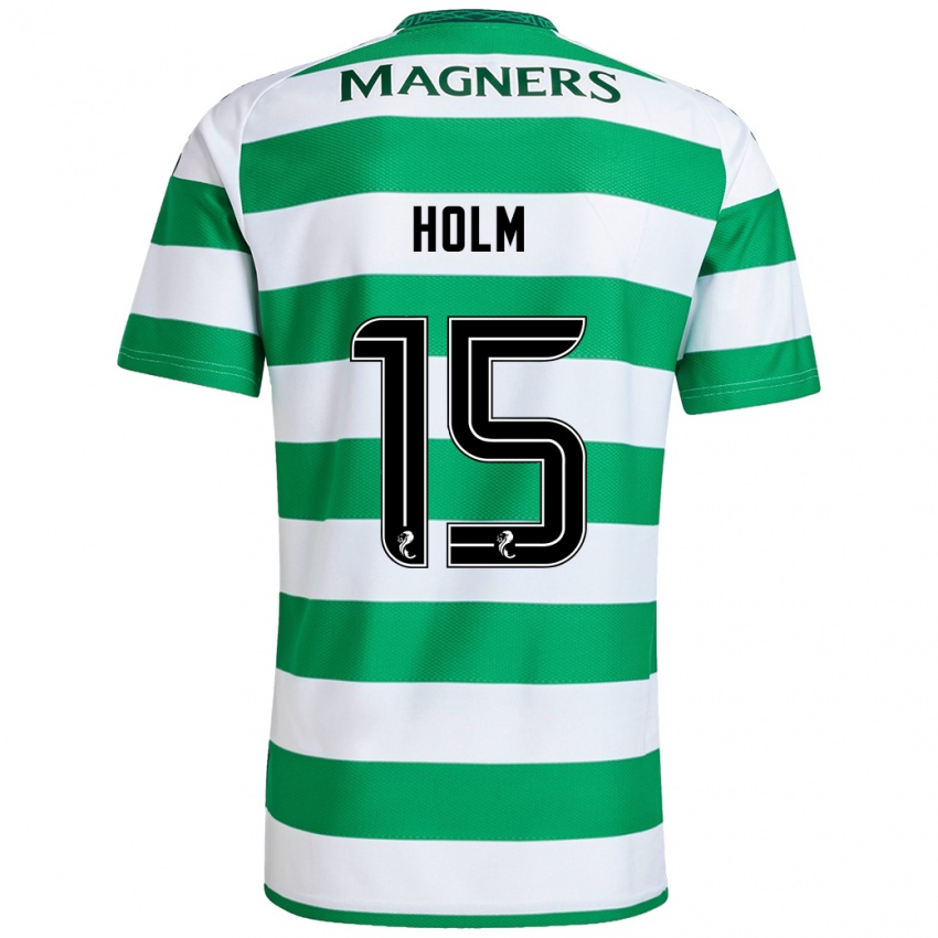 Hombre Camiseta Odin Thiago Holm #15 Verde Blanco 1ª Equipación 2024/25 La Camisa México