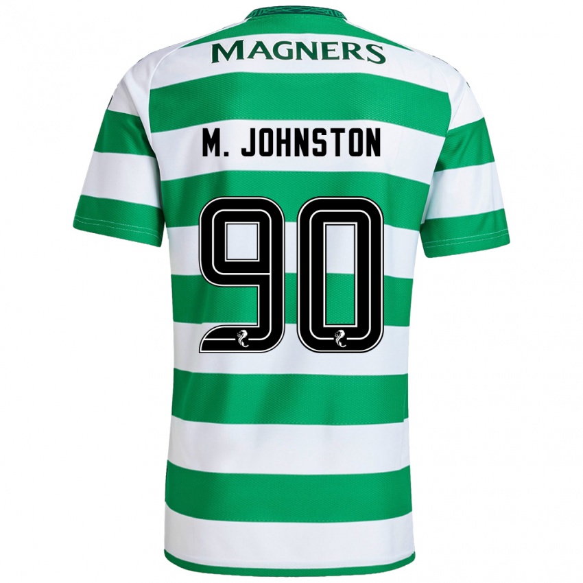 Hombre Camiseta Mikey Johnston #90 Verde Blanco 1ª Equipación 2024/25 La Camisa México