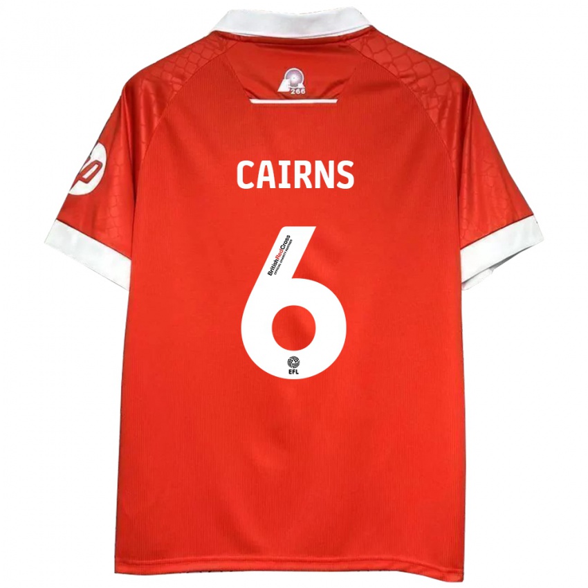 Hombre Camiseta Brooke Cairns #6 Rojo Blanco 1ª Equipación 2024/25 La Camisa México