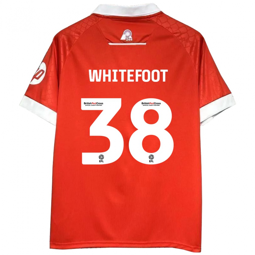 Hombre Camiseta Lily Whitefoot #38 Rojo Blanco 1ª Equipación 2024/25 La Camisa México