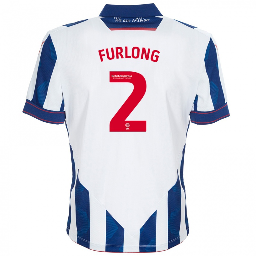 Hombre Camiseta Darnell Furlong #2 Blanco Azul Oscuro 1ª Equipación 2024/25 La Camisa México