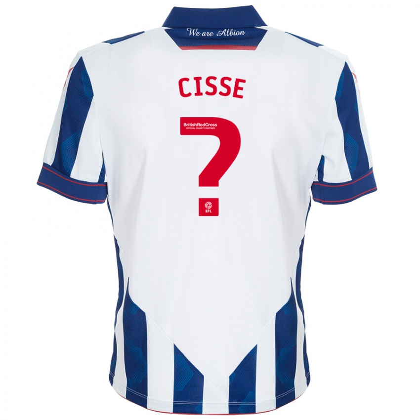 Hombre Camiseta Ben Cisse #0 Blanco Azul Oscuro 1ª Equipación 2024/25 La Camisa México