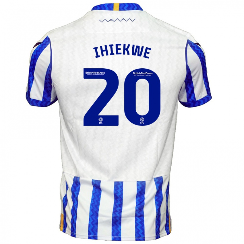 Hombre Camiseta Michael Ihiekwe #20 Azul Blanco 1ª Equipación 2024/25 La Camisa México