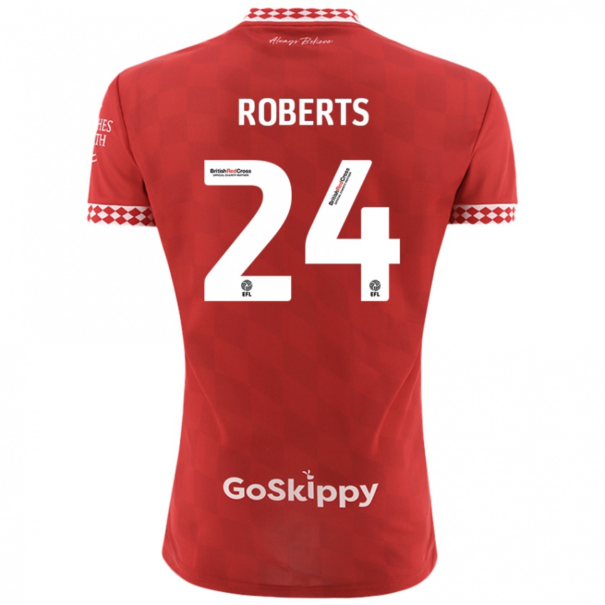 Hombre Camiseta Haydon Roberts #24 Rojo 1ª Equipación 2024/25 La Camisa México