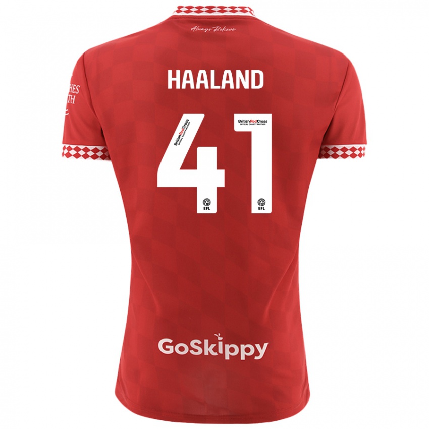 Hombre Camiseta Benedicte Haaland #41 Rojo 1ª Equipación 2024/25 La Camisa México