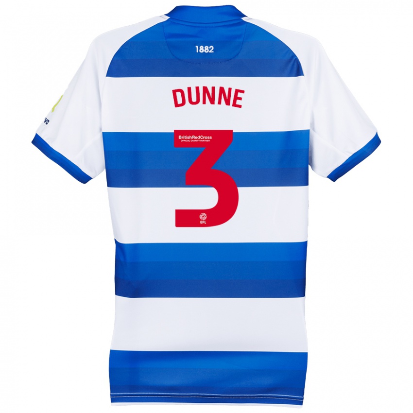 Hombre Camiseta Jimmy Dunne #3 Blanco Azul 1ª Equipación 2024/25 La Camisa México