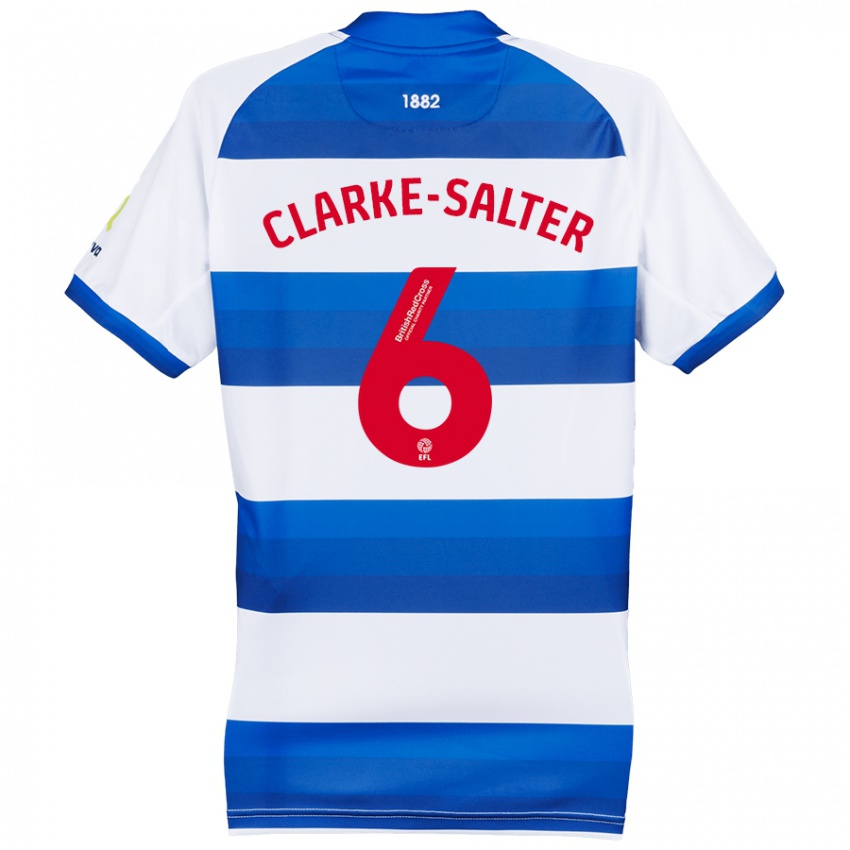 Hombre Camiseta Jake Clarke-Salter #6 Blanco Azul 1ª Equipación 2024/25 La Camisa México