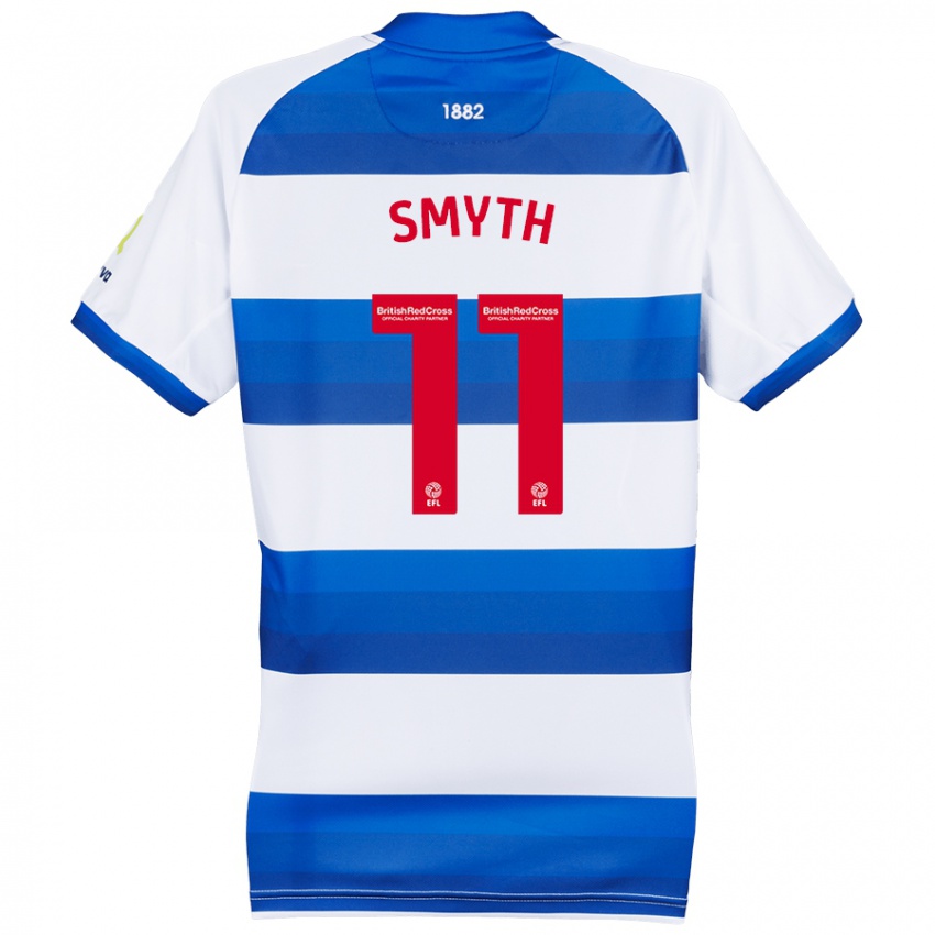 Hombre Camiseta Paul Smyth #11 Blanco Azul 1ª Equipación 2024/25 La Camisa México