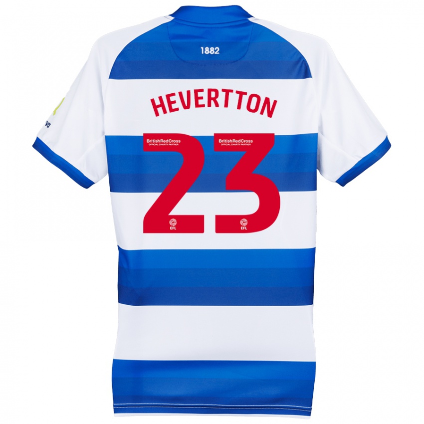 Hombre Camiseta Hevertton #23 Blanco Azul 1ª Equipación 2024/25 La Camisa México