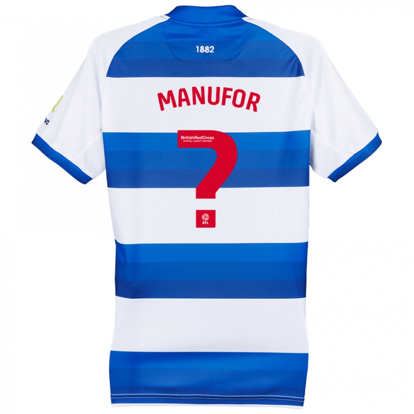 Hombre Camiseta Samuel Manufor #0 Blanco Azul 1ª Equipación 2024/25 La Camisa México