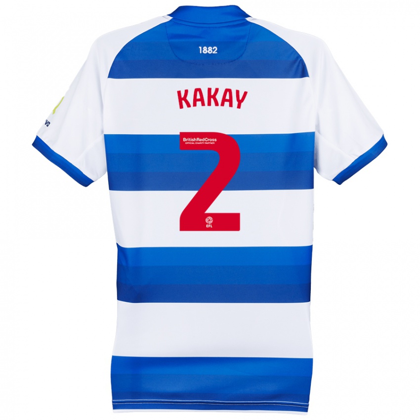 Hombre Camiseta Osman Kakay #2 Blanco Azul 1ª Equipación 2024/25 La Camisa México