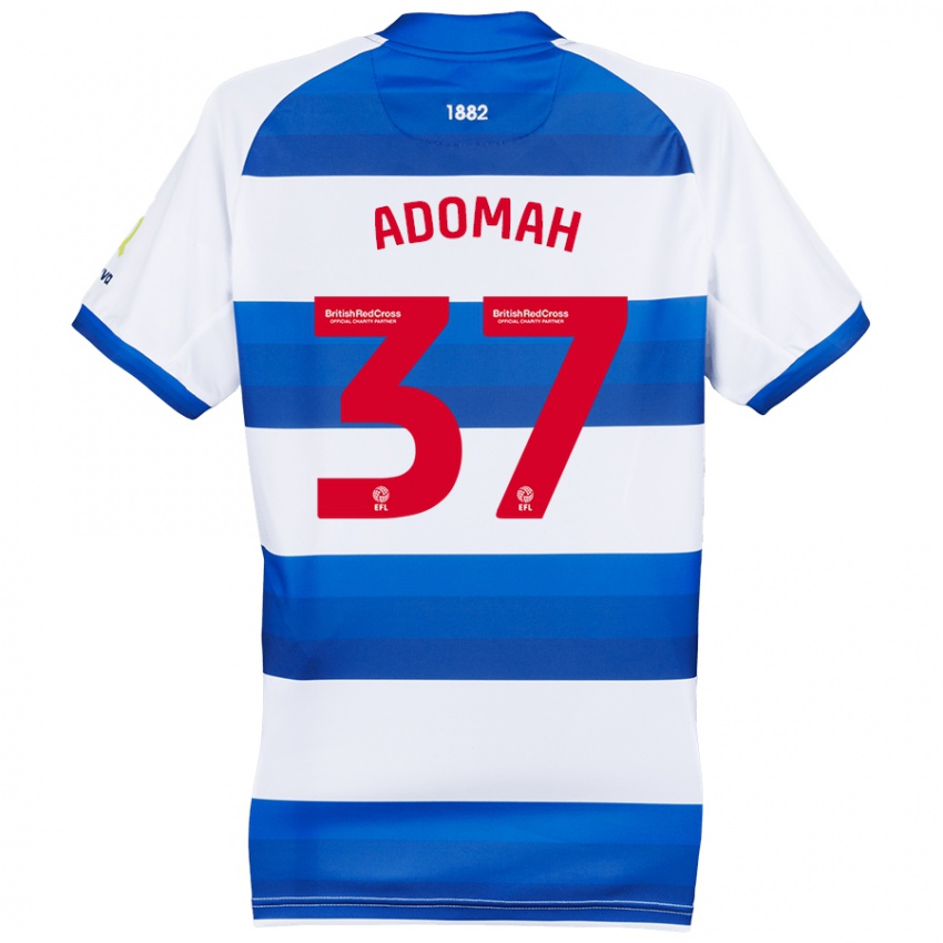 Hombre Camiseta Albert Adomah #37 Blanco Azul 1ª Equipación 2024/25 La Camisa México