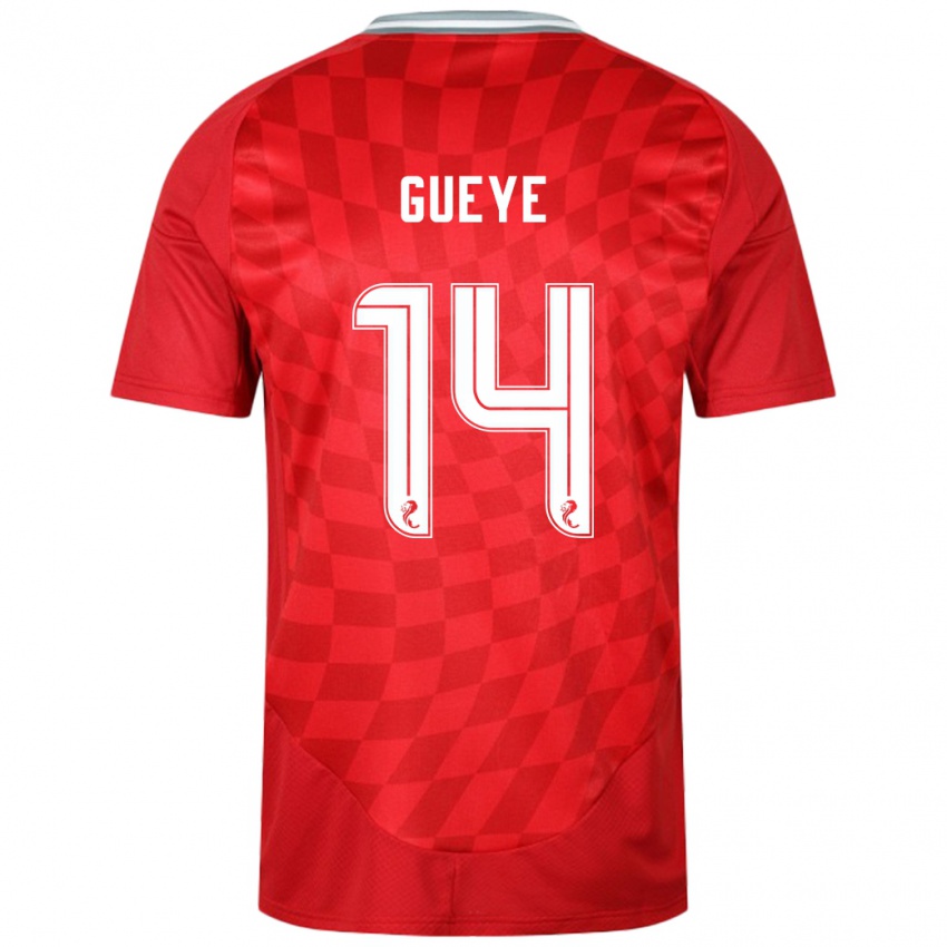 Hombre Camiseta Pape Habib Gueye #14 Rojo 1ª Equipación 2024/25 La Camisa México