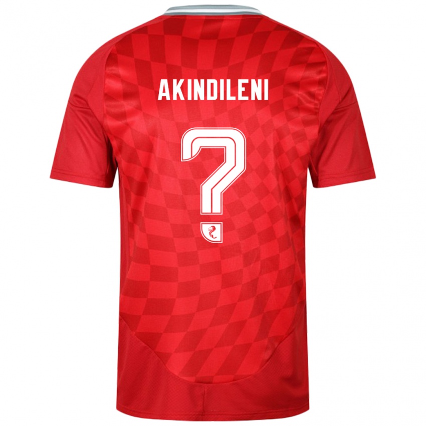 Hombre Camiseta Timothy Akindileni #0 Rojo 1ª Equipación 2024/25 La Camisa México