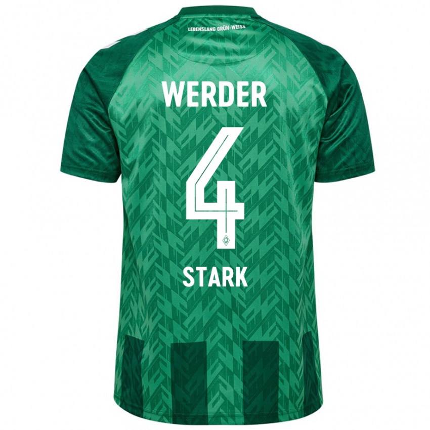 Hombre Camiseta Niklas Stark #4 Verde 1ª Equipación 2024/25 La Camisa México