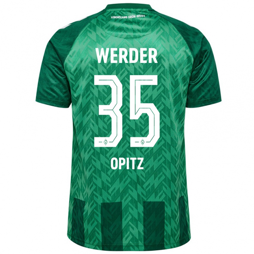 Hombre Camiseta Leon Opitz #35 Verde 1ª Equipación 2024/25 La Camisa México