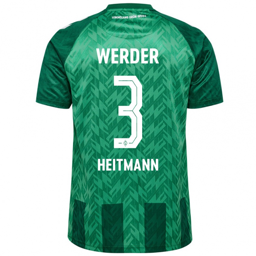 Hombre Camiseta Mats Heitmann #3 Verde 1ª Equipación 2024/25 La Camisa México