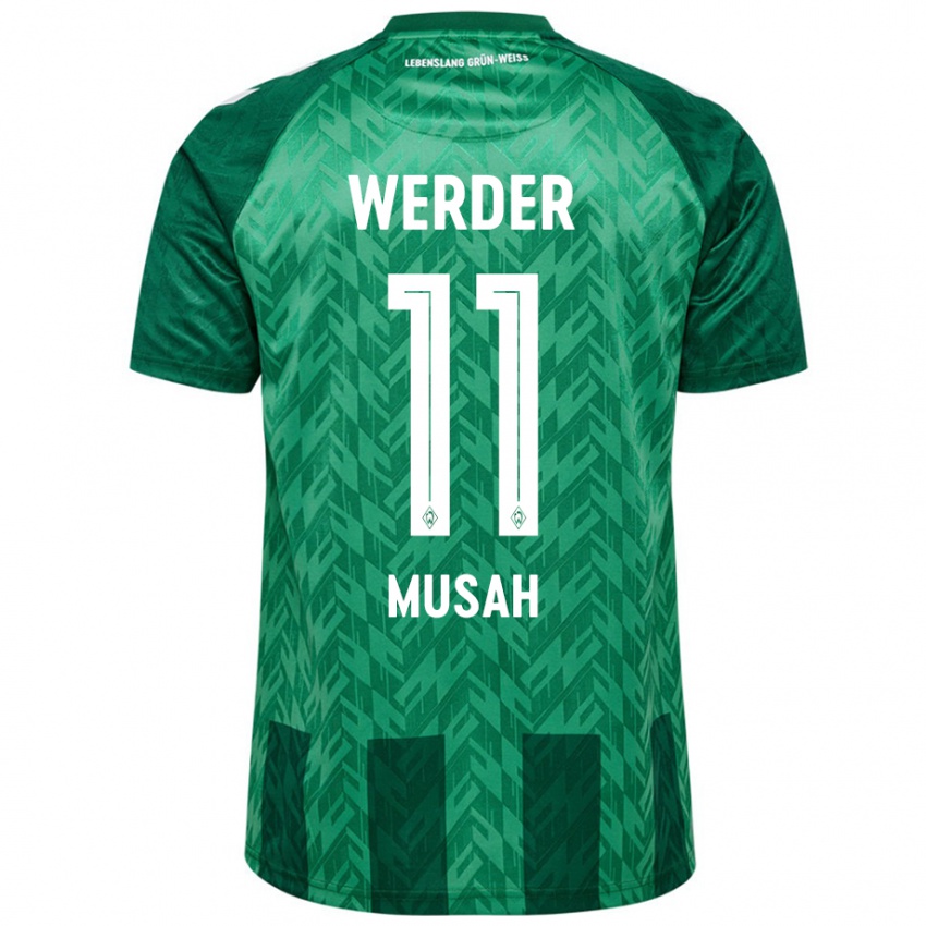 Hombre Camiseta Salim Musah #11 Verde 1ª Equipación 2024/25 La Camisa México