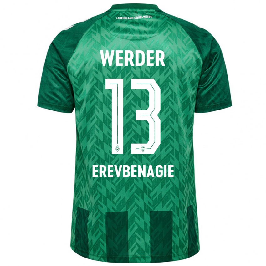 Hombre Camiseta Paul Erevbenagie #13 Verde 1ª Equipación 2024/25 La Camisa México