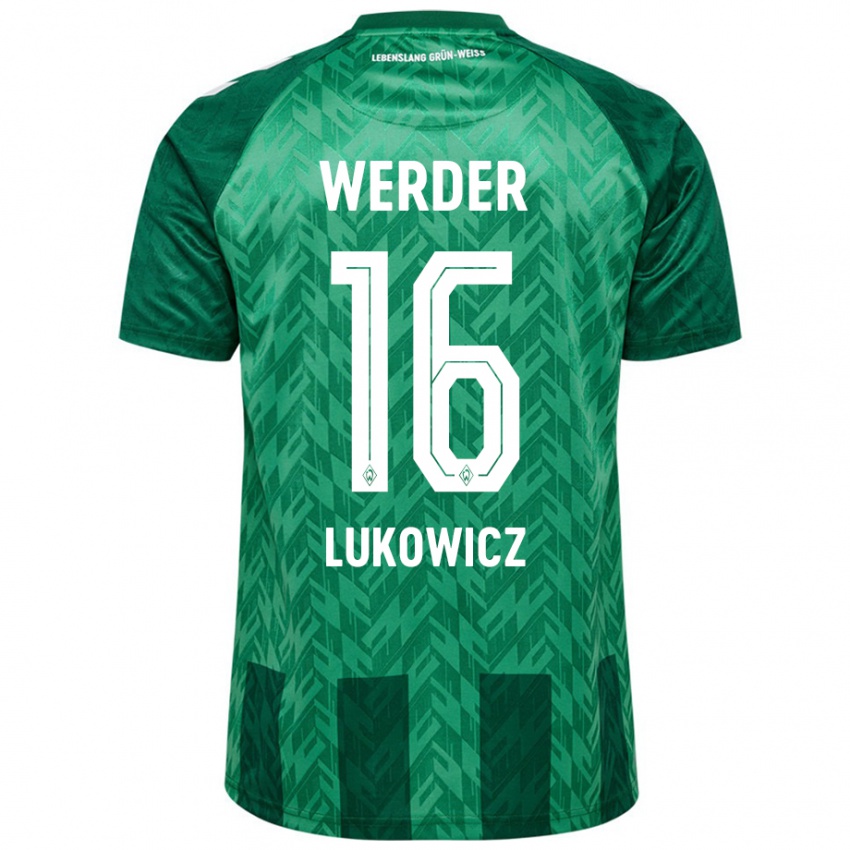 Hombre Camiseta Maik Lukowicz #16 Verde 1ª Equipación 2024/25 La Camisa México