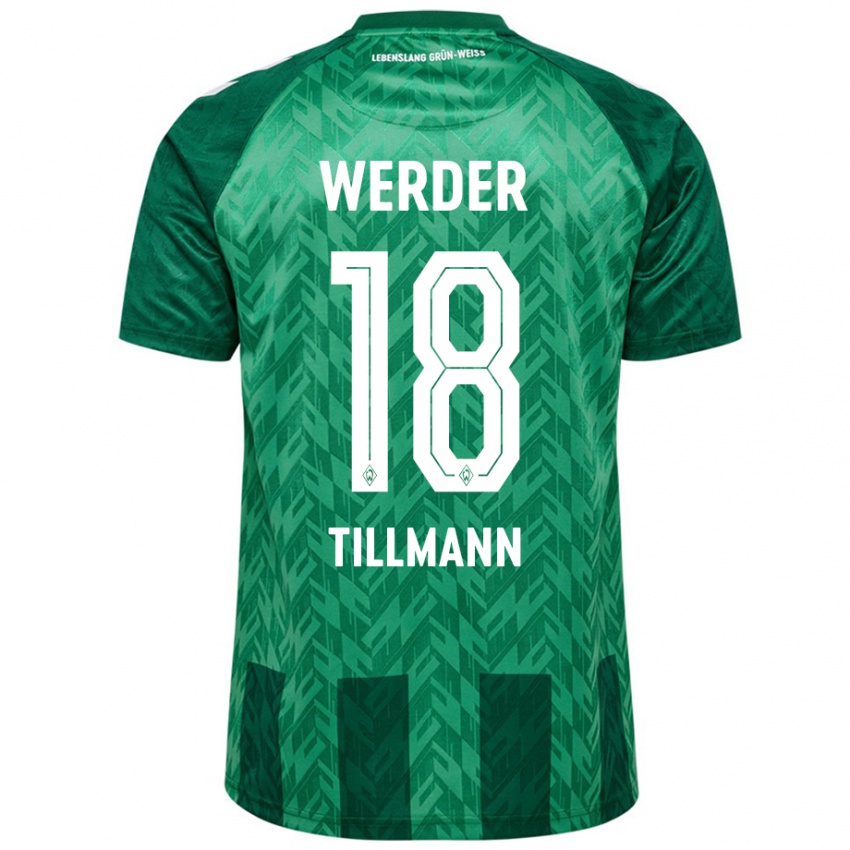 Hombre Camiseta Felix Tillmann #18 Verde 1ª Equipación 2024/25 La Camisa México