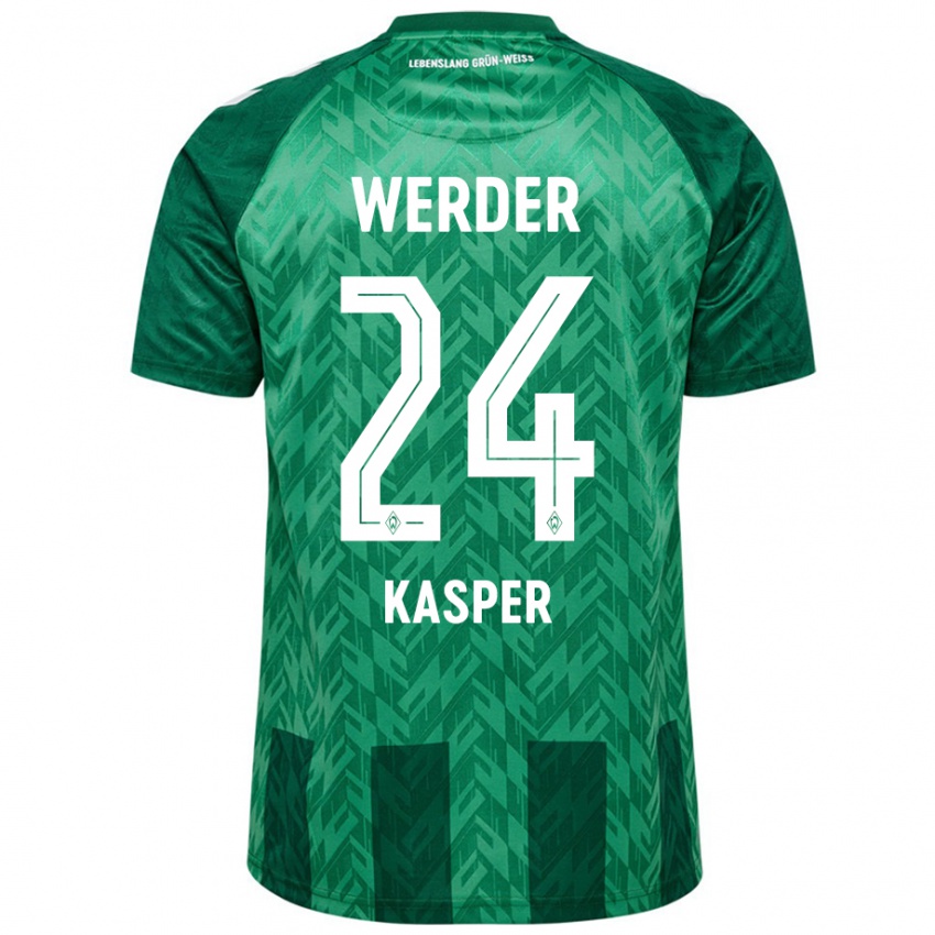 Hombre Camiseta Dominik Kasper #24 Verde 1ª Equipación 2024/25 La Camisa México