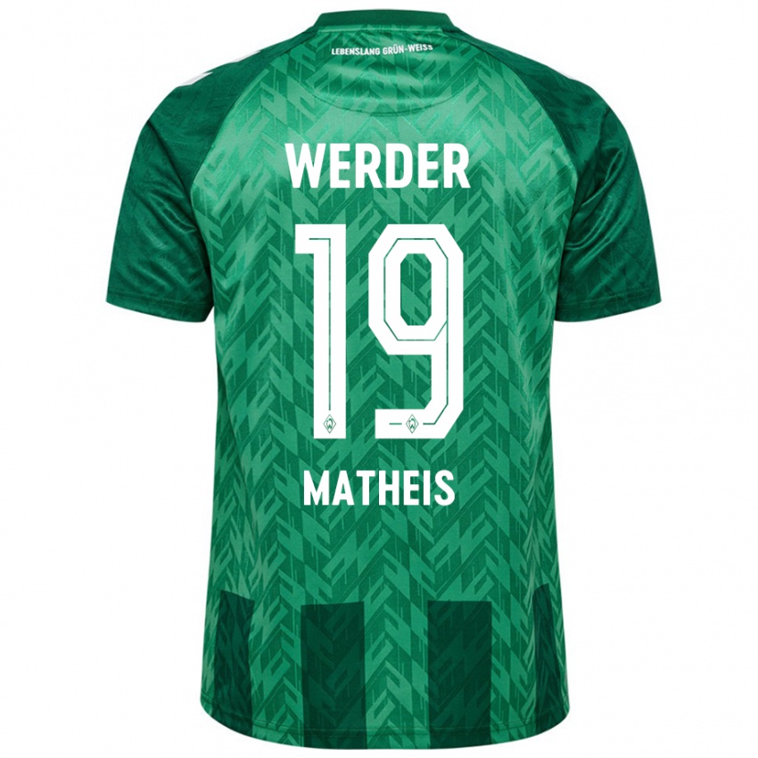 Hombre Camiseta Saskia Matheis #19 Verde 1ª Equipación 2024/25 La Camisa México