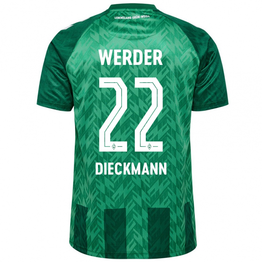 Hombre Camiseta Rieke Dieckmann #22 Verde 1ª Equipación 2024/25 La Camisa México