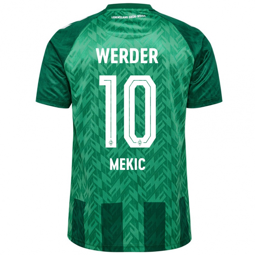 Hombre Camiseta Elmin Mekic #10 Verde 1ª Equipación 2024/25 La Camisa México