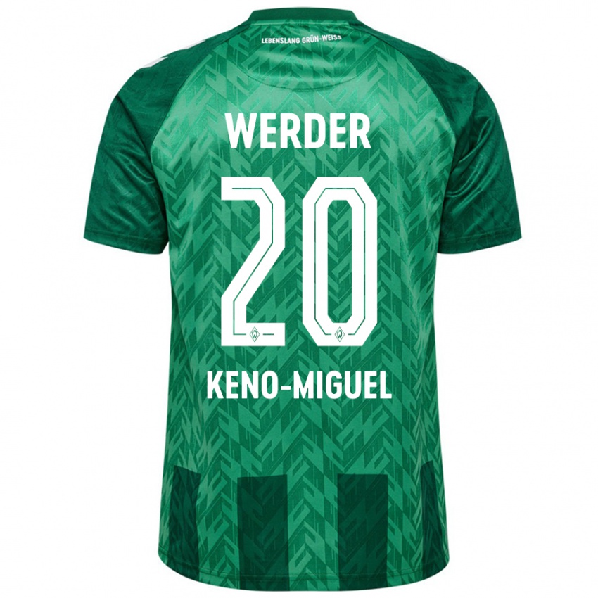 Hombre Camiseta Keno-Miguel Meyer #20 Verde 1ª Equipación 2024/25 La Camisa México