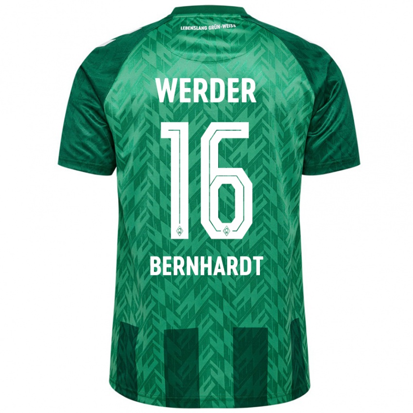 Hombre Camiseta Emilie Bernhardt #16 Verde 1ª Equipación 2024/25 La Camisa México