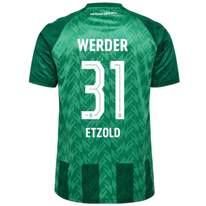 Hombre Camiseta Hannah Etzold #31 Verde 1ª Equipación 2024/25 La Camisa México