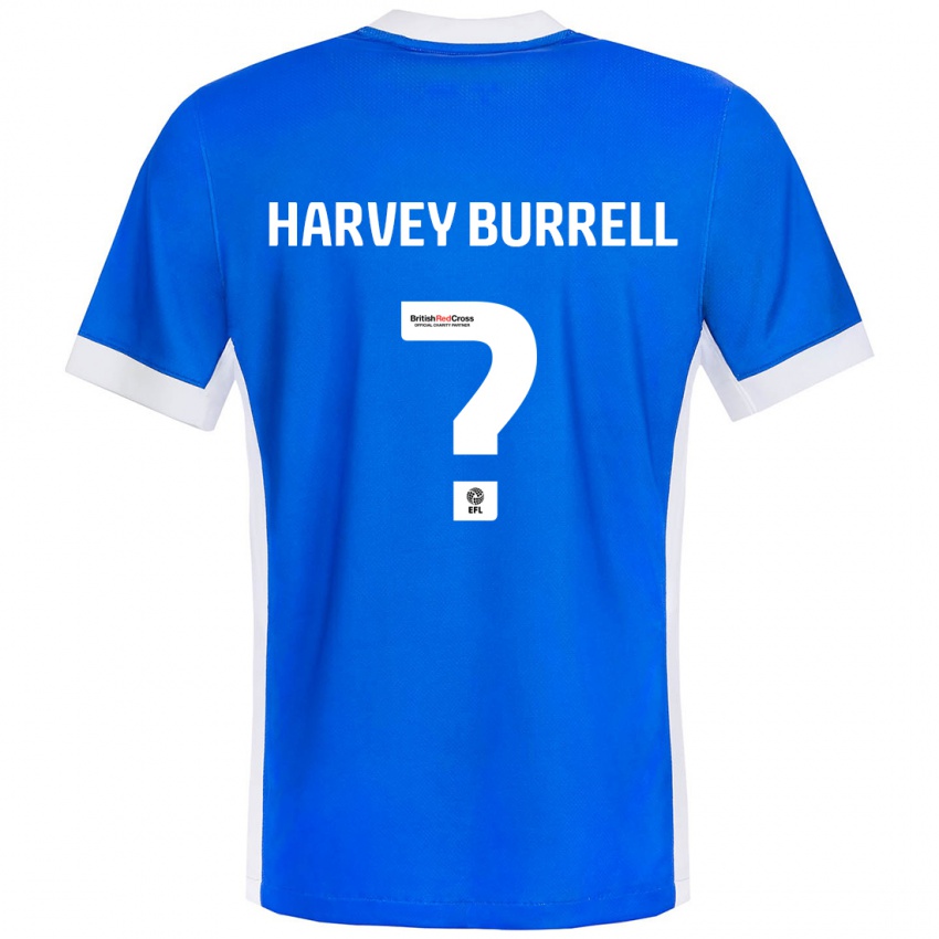 Hombre Camiseta William Harvey Burrell #0 Azul Blanco 1ª Equipación 2024/25 La Camisa México