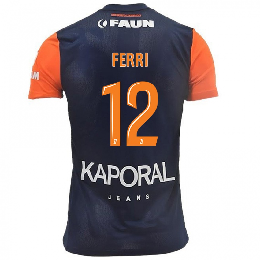 Hombre Camiseta Jordan Ferri #12 Azul Marino Naranja 1ª Equipación 2024/25 La Camisa México