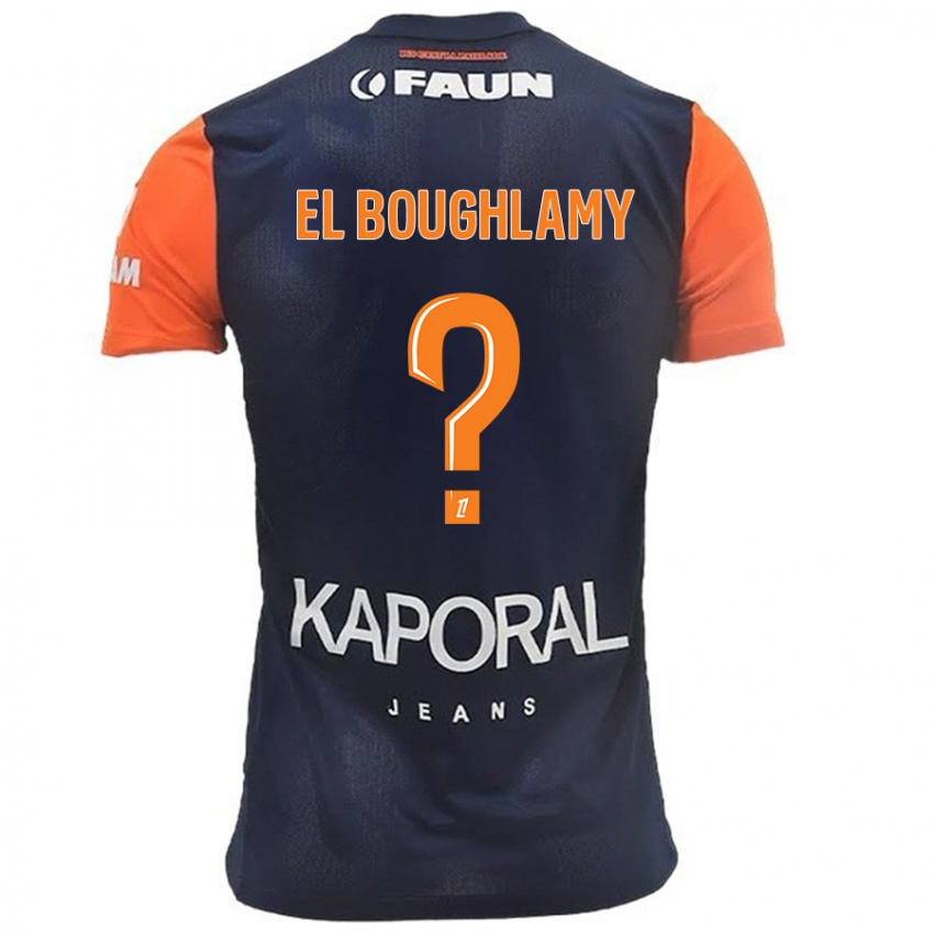 Hombre Camiseta Adam El Boughlamy #0 Azul Marino Naranja 1ª Equipación 2024/25 La Camisa México