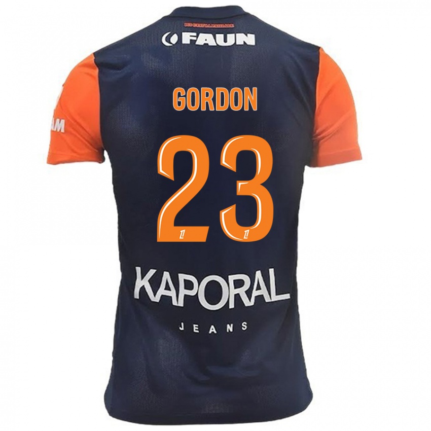 Hombre Camiseta Sh'nia Gordon #23 Azul Marino Naranja 1ª Equipación 2024/25 La Camisa México