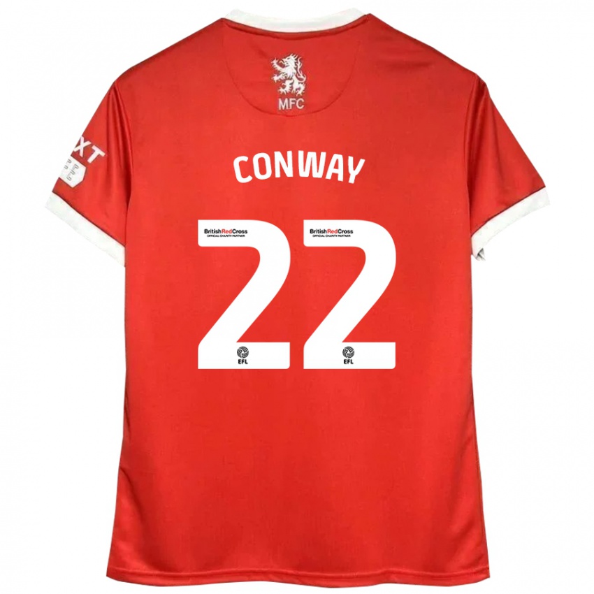 Hombre Camiseta Tommy Conway #22 Rojo Blanco 1ª Equipación 2024/25 La Camisa México