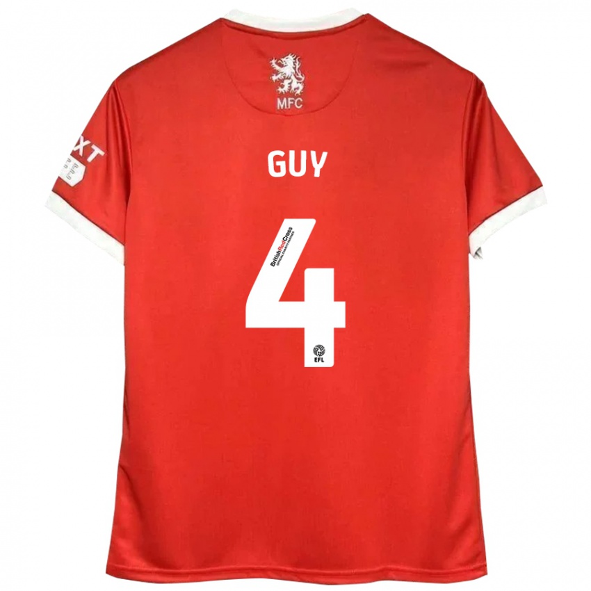 Hombre Camiseta Bethany Guy #4 Rojo Blanco 1ª Equipación 2024/25 La Camisa México