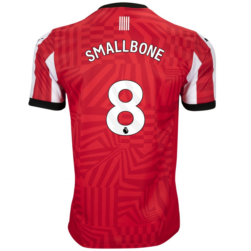 Hombre Camiseta Will Smallbone #8 Rojo Blanco 1ª Equipación 2024/25 La Camisa México