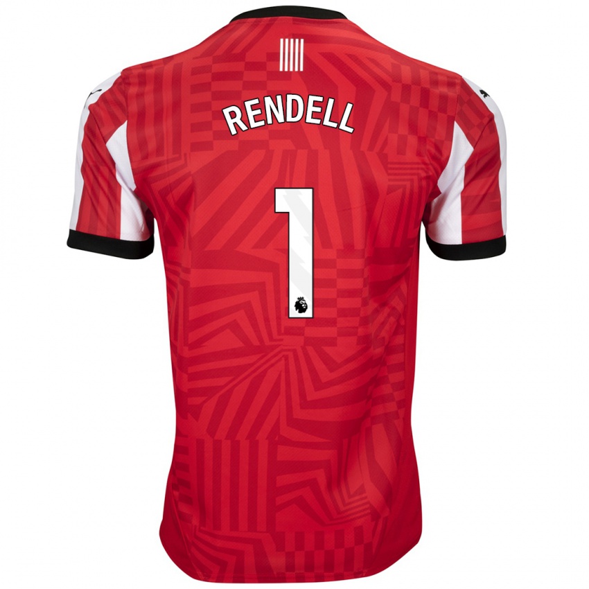 Hombre Camiseta Kayla Rendell #1 Rojo Blanco 1ª Equipación 2024/25 La Camisa México