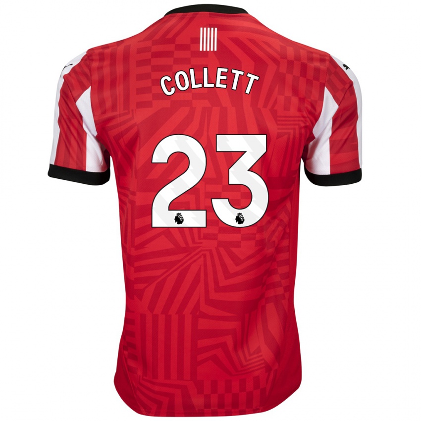 Hombre Camiseta Megan Collett #23 Rojo Blanco 1ª Equipación 2024/25 La Camisa México