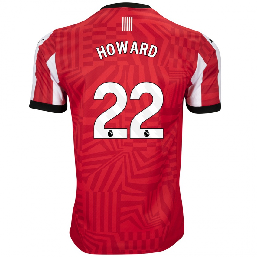 Hombre Camiseta Bethany-May Howard #22 Rojo Blanco 1ª Equipación 2024/25 La Camisa México