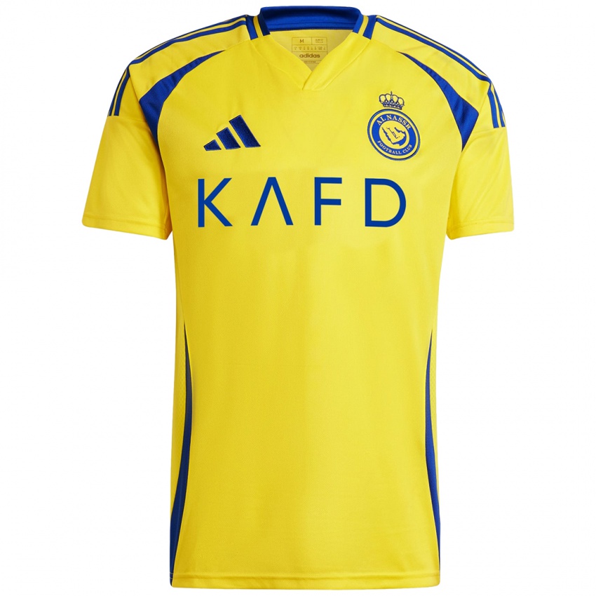 Hombre Camiseta Aida Adel #0 Amarillo Azul 1ª Equipación 2024/25 La Camisa México