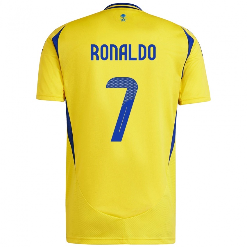 Hombre Camiseta Cristiano Ronaldo #7 Amarillo Azul 1ª Equipación 2024/25 La Camisa México