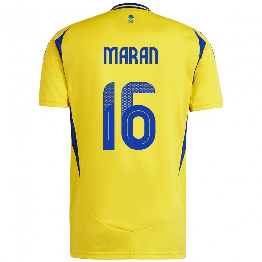 Hombre Camiseta Mohammed Maran #16 Amarillo Azul 1ª Equipación 2024/25 La Camisa México