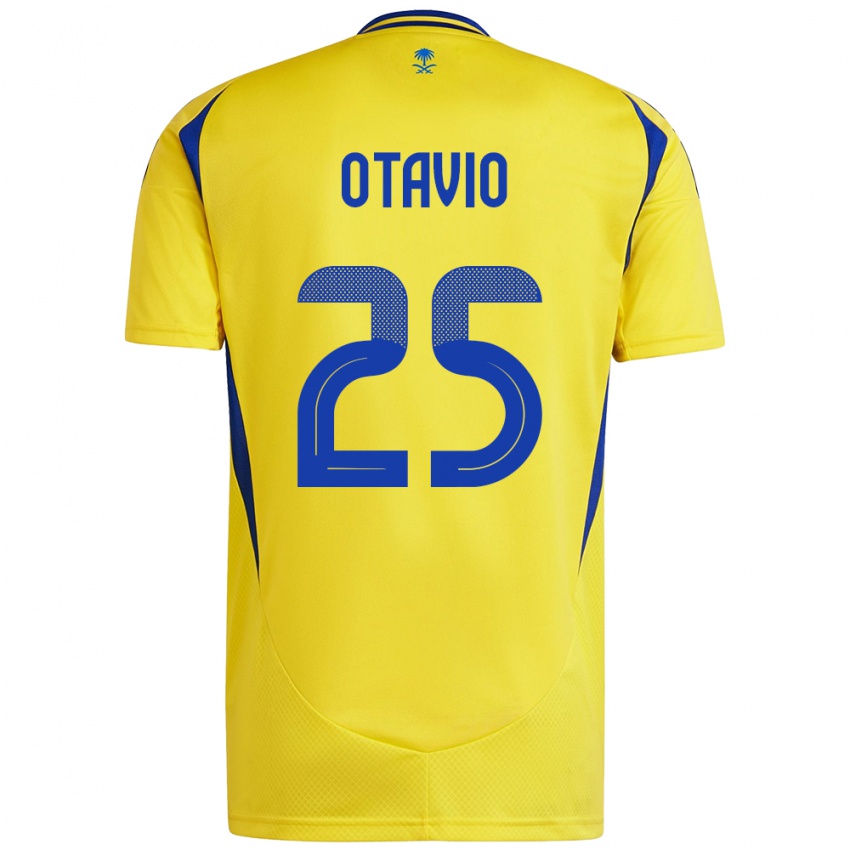 Hombre Camiseta Otavio #25 Amarillo Azul 1ª Equipación 2024/25 La Camisa México