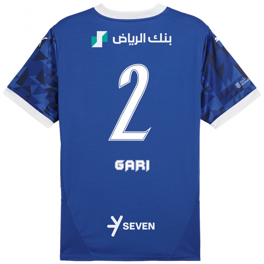 Hombre Camiseta Fatimah Gari #2 Azul Oscuro Blanco 1ª Equipación 2024/25 La Camisa México