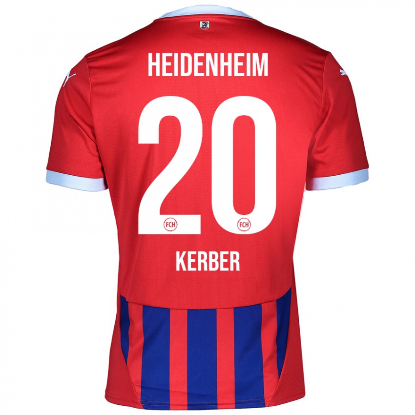 Hombre Camiseta Luca Kerber #20 Rojo Azul 1ª Equipación 2024/25 La Camisa México