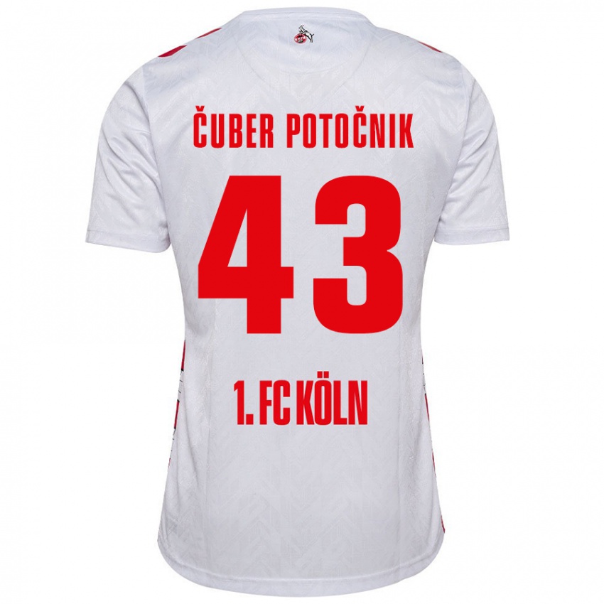 Hombre Camiseta Jaka Cuber Potocnik #43 Blanco Rojo 1ª Equipación 2024/25 La Camisa México